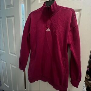 Adidas Burgundy Quarter Zip